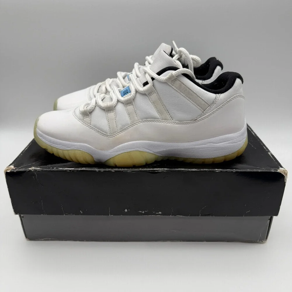 Nike Air Jordan 11 Retro Low Legend Blue White Sneakers Mens Size 9.5